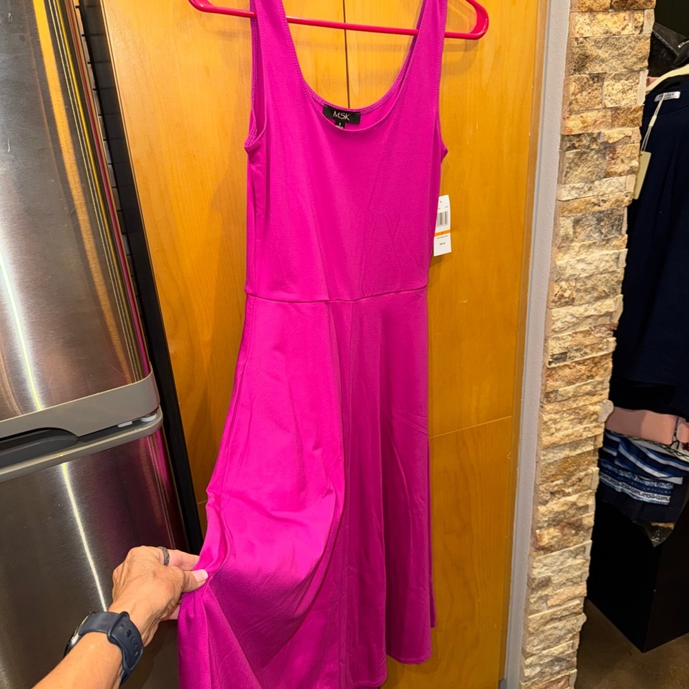 MSK Magenta Midi Dress - Picture 2 of 8
